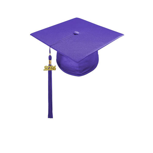 Shiny Purple High School Cap & Tassel - Graduation Caps