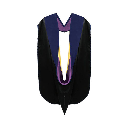 PHD Hood Dark Blue Velvet - Purple & Golden Yellow