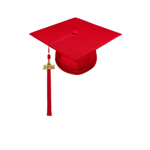 Shiny Red High School Cap & Tassel - Graduation Caps