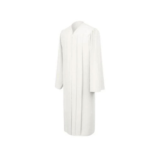 Matte White Bachelors Graduation Gown - College & University