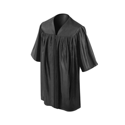 Child Shiny Black Graduation Gown - Preschool & Kindergarten Gowns