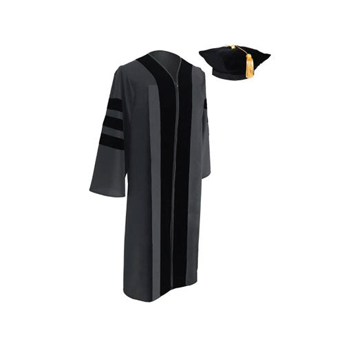 Classic Doctoral Graduation Tam & Gown - Academic Regalia