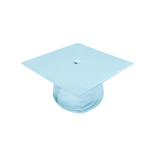 Shiny Light Blue Bachelors Graduation Cap - College & University