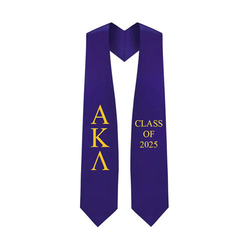 Alpha Kappa Lambda Greek Lettered Stole w/ Year