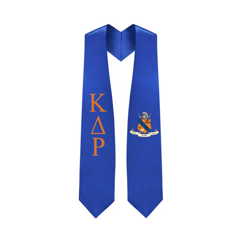 Kappa Delta Rho Greek Lettered Graduation Stole w/ Crest