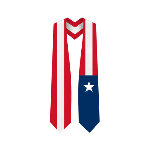 Puerto Rico Graduation Stole - Puerto Rican Flag Sash