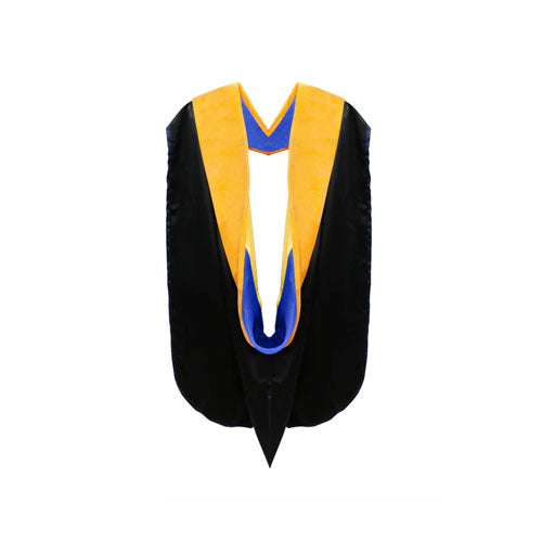 Doctor of Science Hood - Royal Blue & Gold