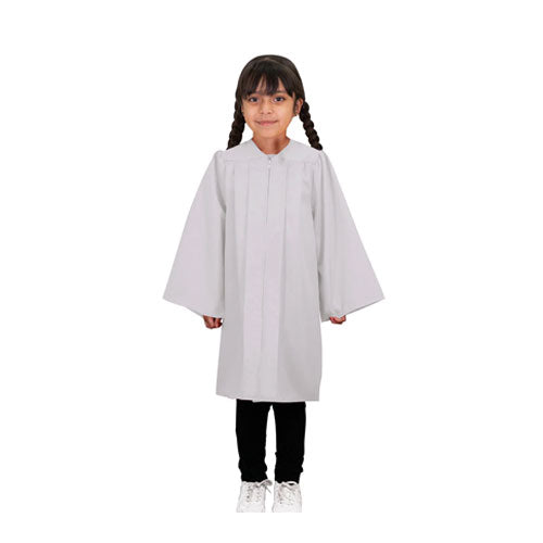 Child Matte White Graduation Gown - Preschool & Kindergarten Gowns