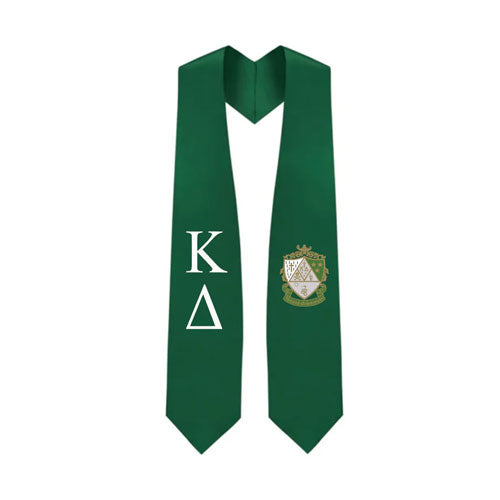 Kappa Delta Greek Lettered Graduation Stole w/ Crest