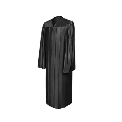 Shiny Black Bachelors Graduation Gown - College & University