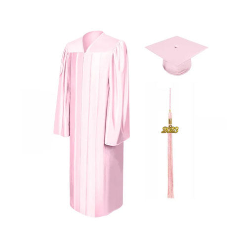 Shiny Pink Bachelors Cap & Gown - College & University