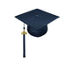 Shiny Navy Blue High School Cap & Tassel - Graduation Caps