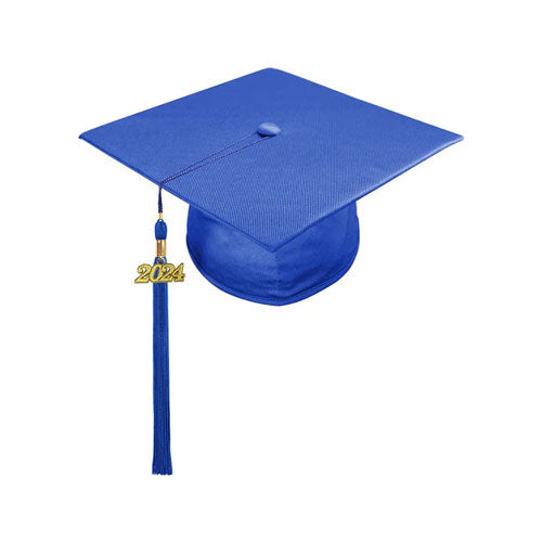 Shiny Royal Blue High School Cap & Tassel - Graduation Caps