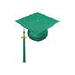 Child Shiny Emerald Green Graduation Cap & Tassel - Preschool & Kindergarten Graduation