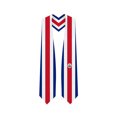 Costa Rica Graduation Stole - Costa Rica Flag Sash