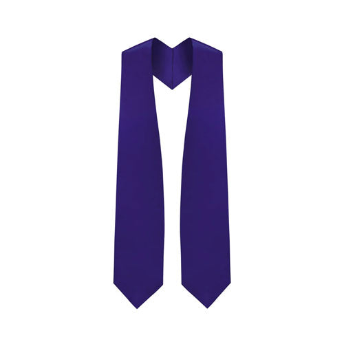 Purple Graduation Stole - Purple College & High School Stoles