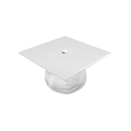 Shiny White Bachelors Graduation Cap - College & University