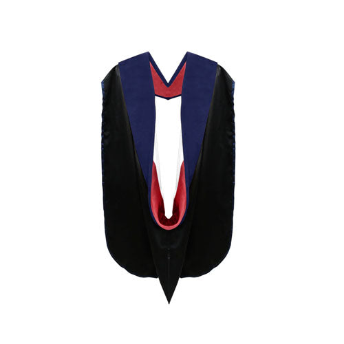 Phd Hood Dark Blue Velvet - Red & White