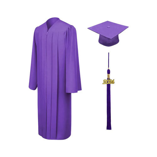 Matte Purple Bachelors Cap & Gown - College & University