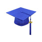 Child Matte Royal Blue Cap & Tassel - Preschool Graduation