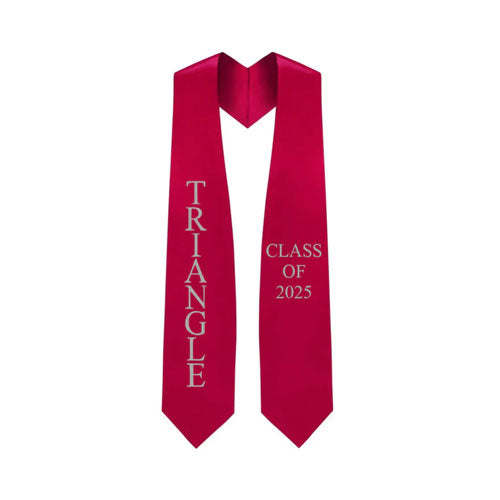 Triangle Lettered Stole w/ Year