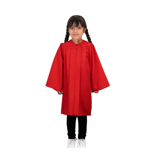 Child Matte Red Graduation Gown - Preschool & Kindergarten Gowns