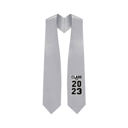 Silver "Class of 2023" Graduation Stole