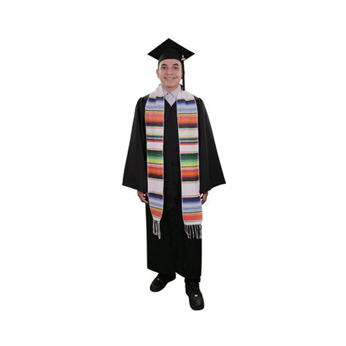 White Mexican Serape Graduation Stole/Sash