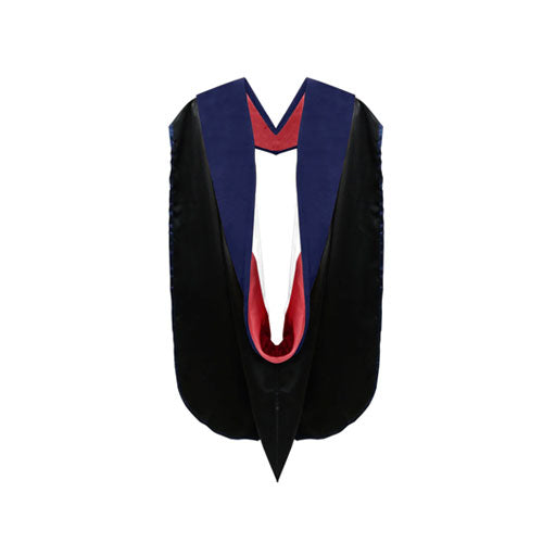 Phd Hood Dark Blue Velvet - Red & White