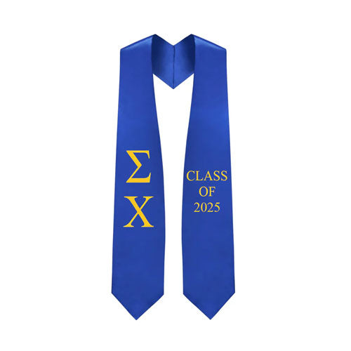 Sigma Chi Lettered Stole w/ Year