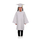 Child Matte White Graduation Cap & Gown - Preschool & Kindergarten