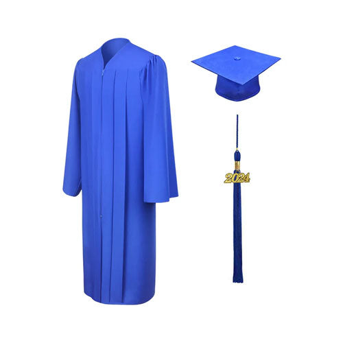 Matte Royal Blue Bachelors Cap & Gown - College & University