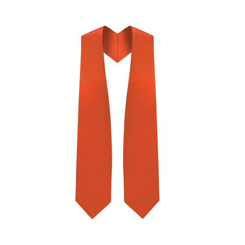 Orange Graduation Stole - Orange College & High School Stoles