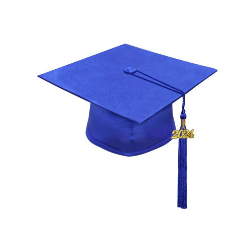 Matte Royal Blue High School Cap & Tassel - Graduation Caps