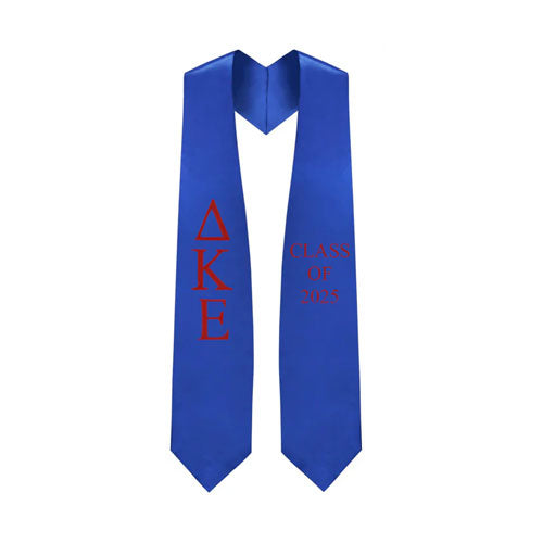 Delta Kappa Epsilon Lettered Stole w/ Year