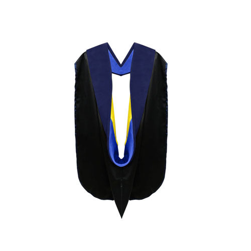 Phd Hood Dark Blue Velvet - Royal Blue & Gold