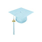 Shiny Light Blue High School Cap & Tassel - Graduation Caps