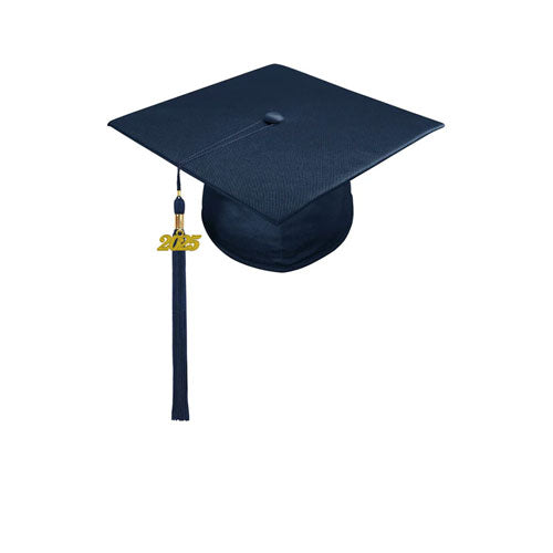 Child Shiny Navy Blue Cap & Tassel - Preschool & Kindergarten Graduation