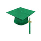 Matte Green High School Cap & Tassel