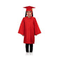 Child Matte Red Graduation Cap & Gown - Preschool & Kindergarten