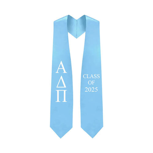 Alpha Delta Pi Greek Lettered Stole w/ Year