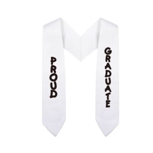 White Imprinted Preschool / Kindergarten Graduation Stole