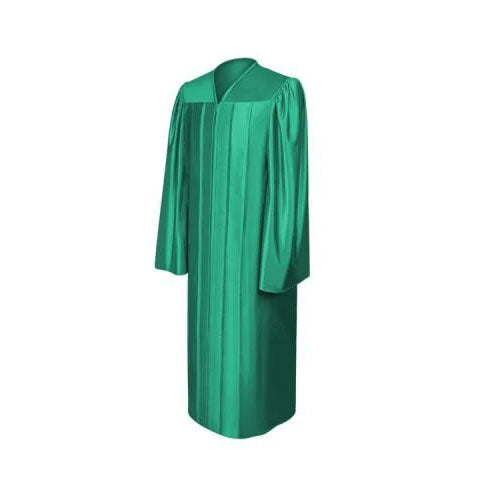 Shiny Emerald Green Bachelors Graduation Gown - College & University