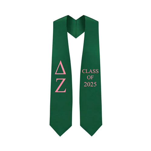 Delta Zeta Greek Lettered Stole w/ Year