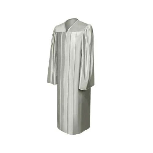 Shiny Silver Bachelors Graduation Gown - College & University