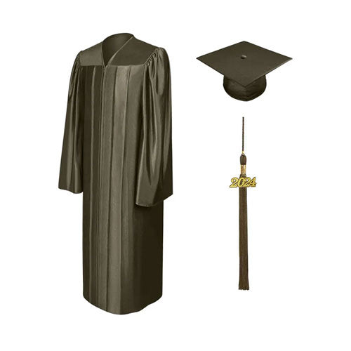 Shiny Brown Bachelors Cap & Gown - College & University