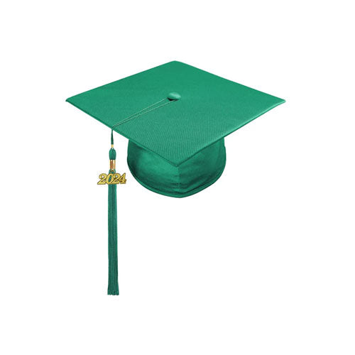 Shiny Emerald Green High School Cap & Tassel - Graduation Caps