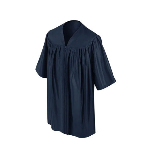 Child Shiny Navy Blue Graduation Gown - Preschool & Kindergarten Gowns