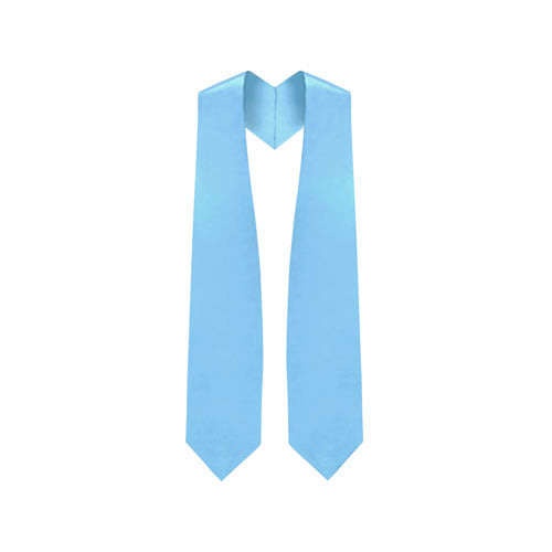 Light Blue Graduation Stole - Sky Blue College & High School Stoles