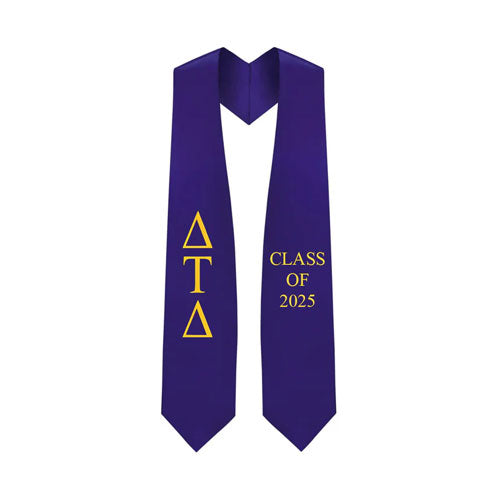 Delta Tau Delta Greek Lettered Stole w/ Year